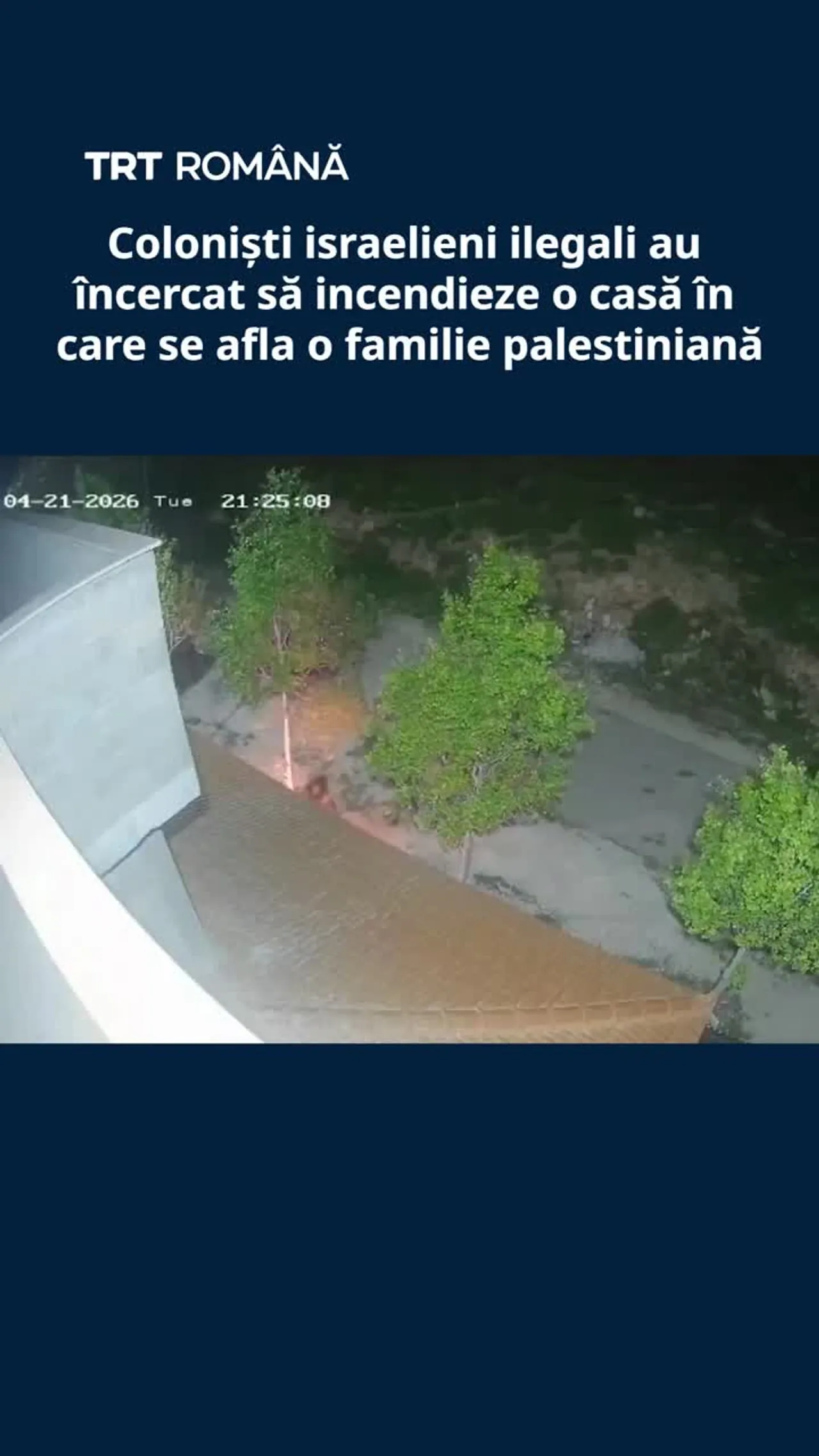Coloniști israelieni ilegali au încercat să incendieze o casă în care se afla o familie palestiniană