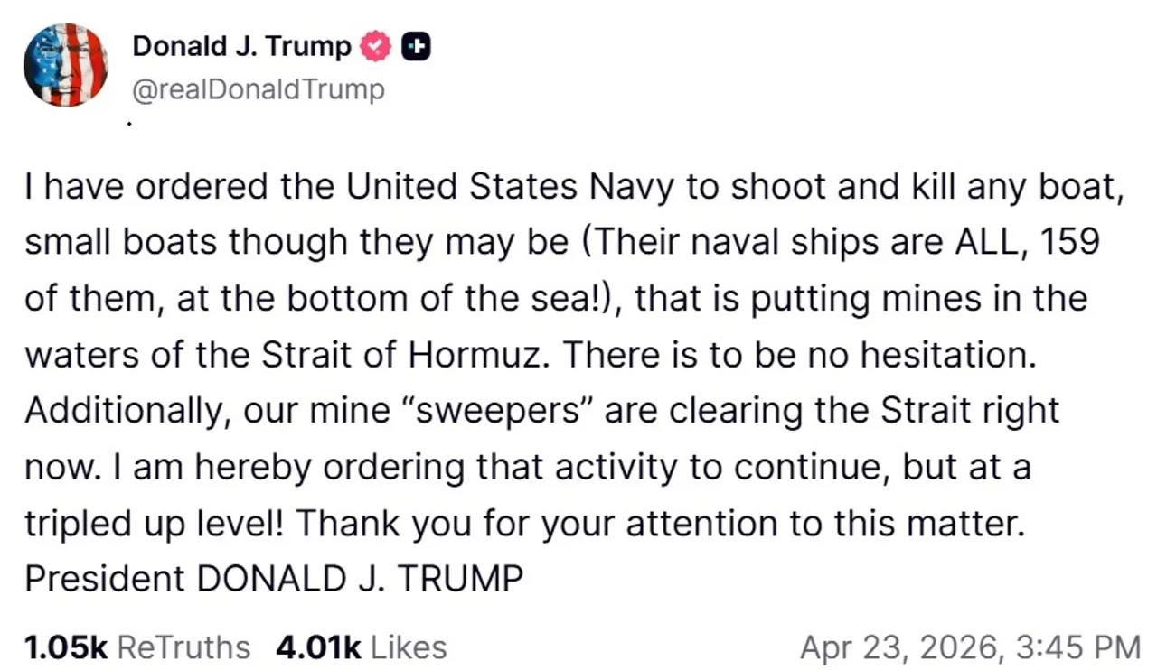Трамп приказал атаковать суда в Ормузе
