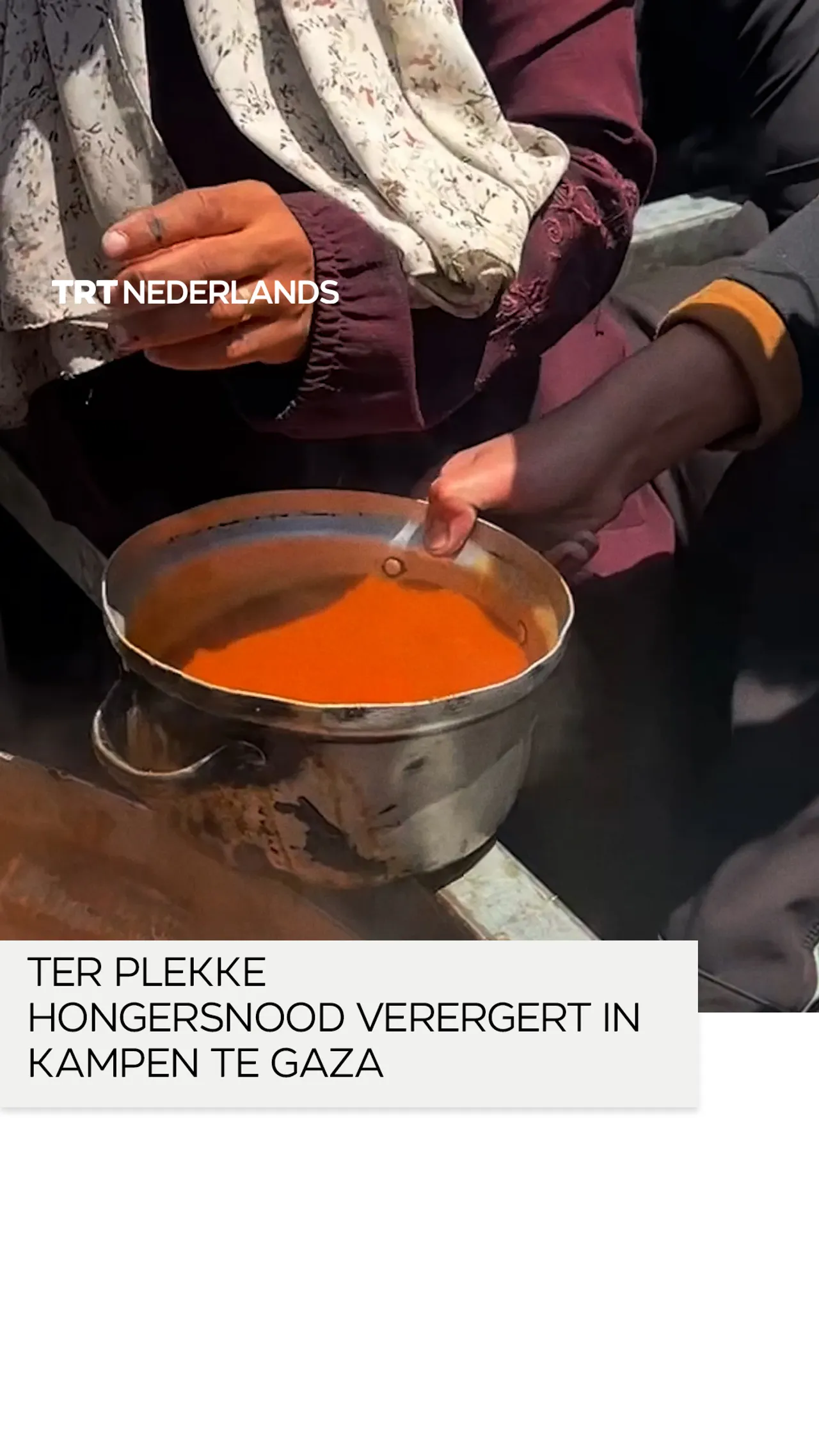 Hongersnood verergert in kampen te Gaza