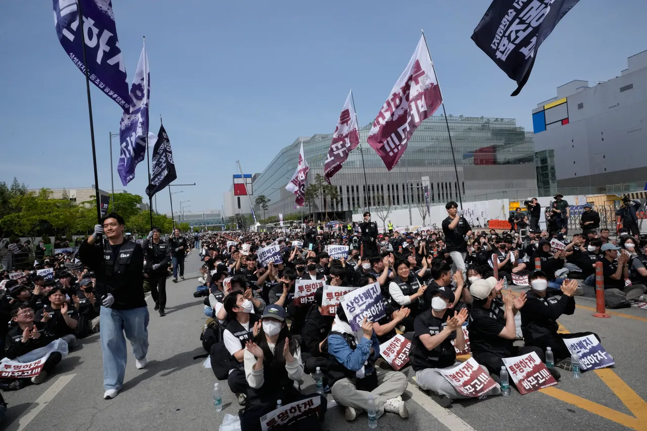 노조, 임금 인상 시위로 삼성전자 칩 생산량 급감 주장