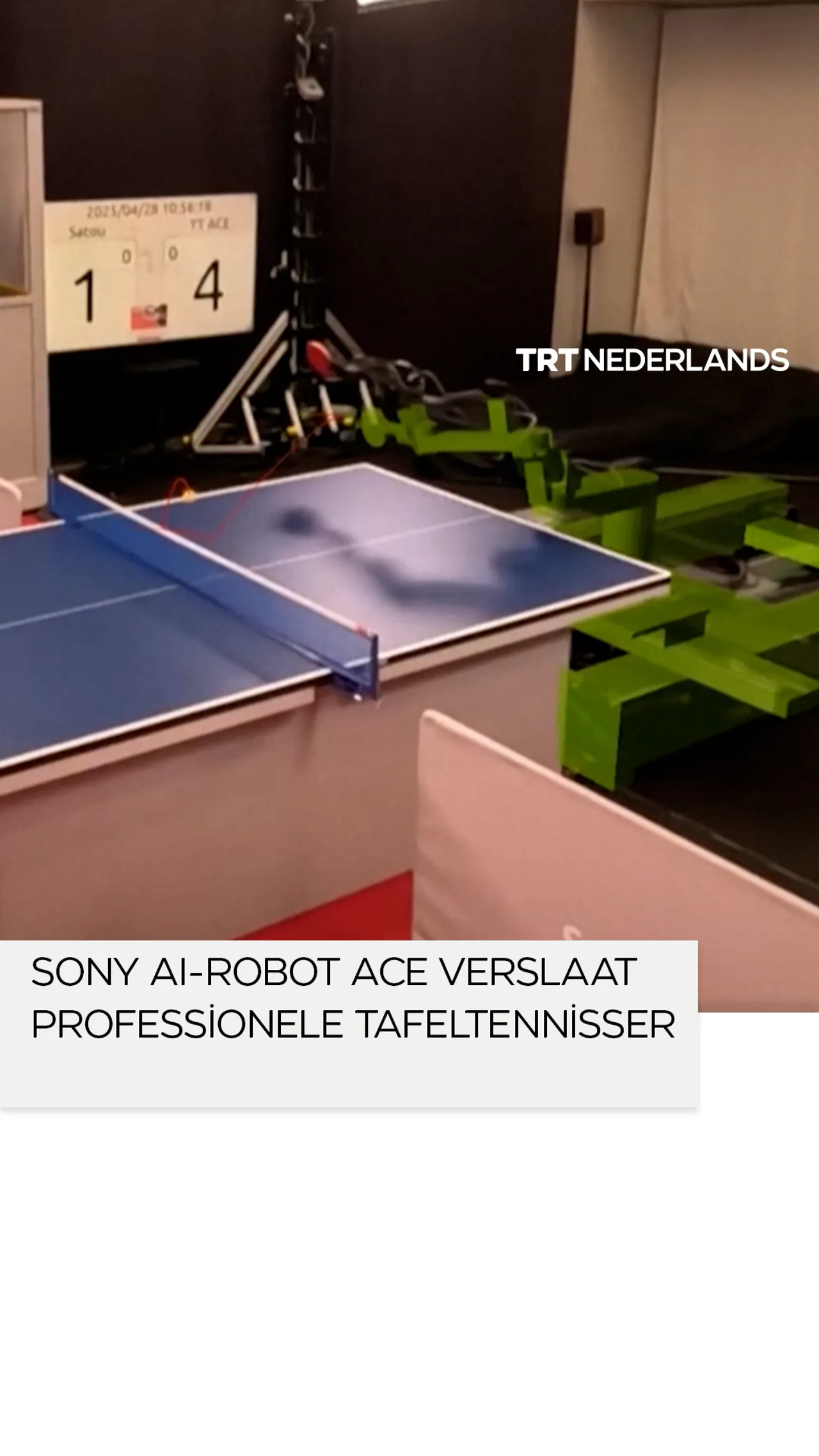 Sony AI-robot Ace verslaat professionele tafeltennisser
