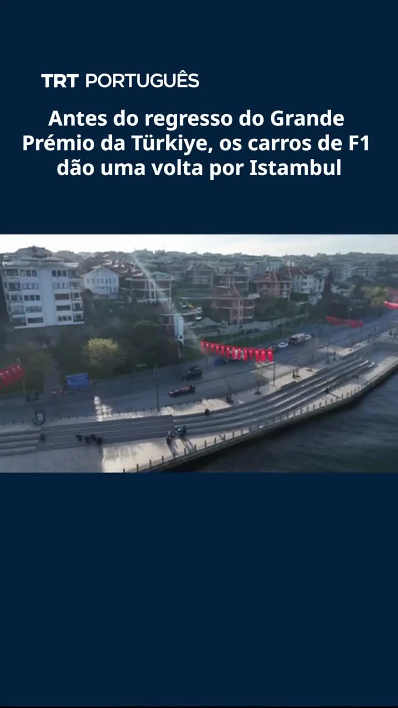 Antes do regresso do Grande Prémio da Türkiye, os carros de F1 dão uma volta por Istambul