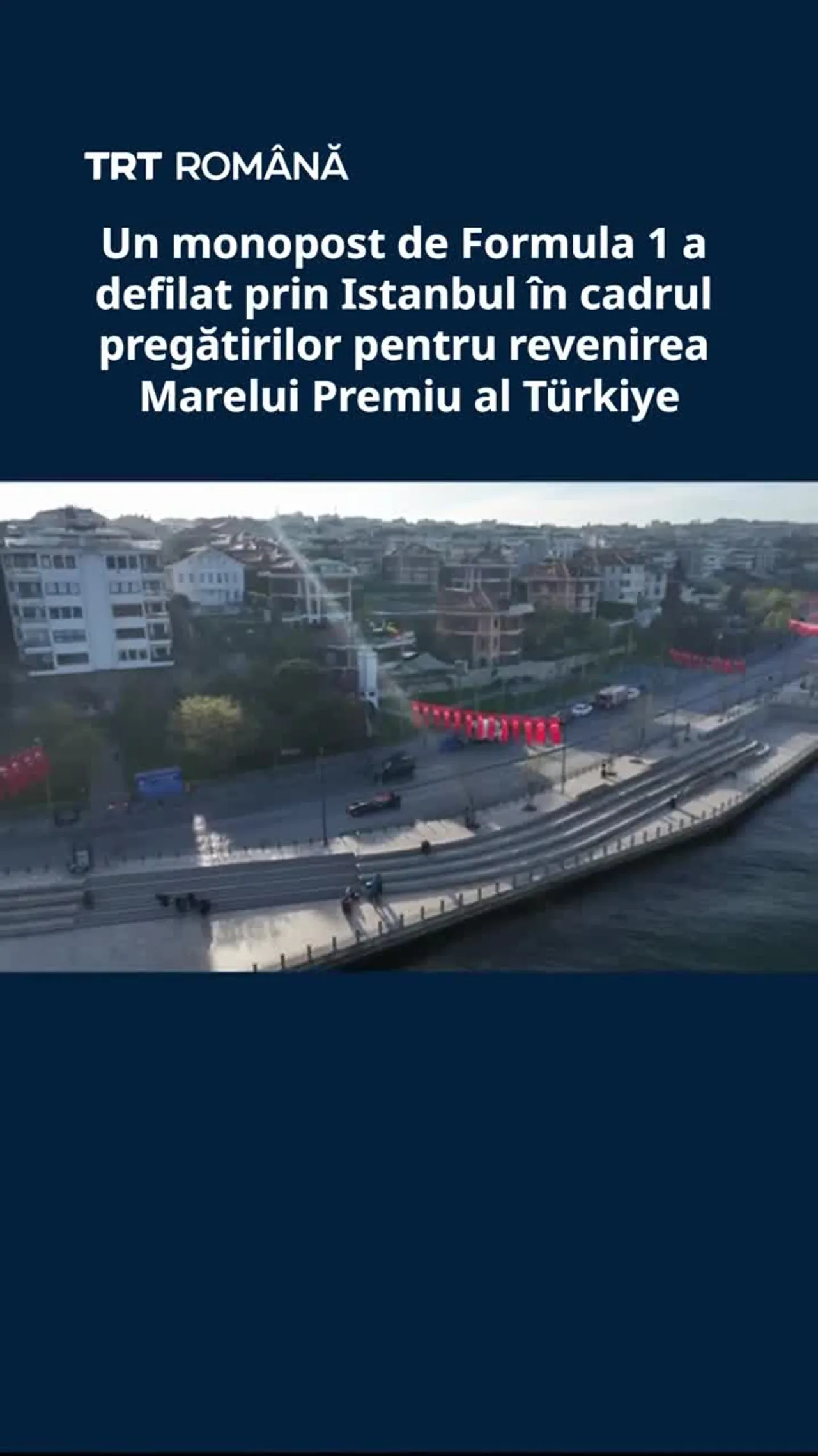 O mașină de Formula 1 a făcut un tur în cartierul Üsküdar din Istanbul