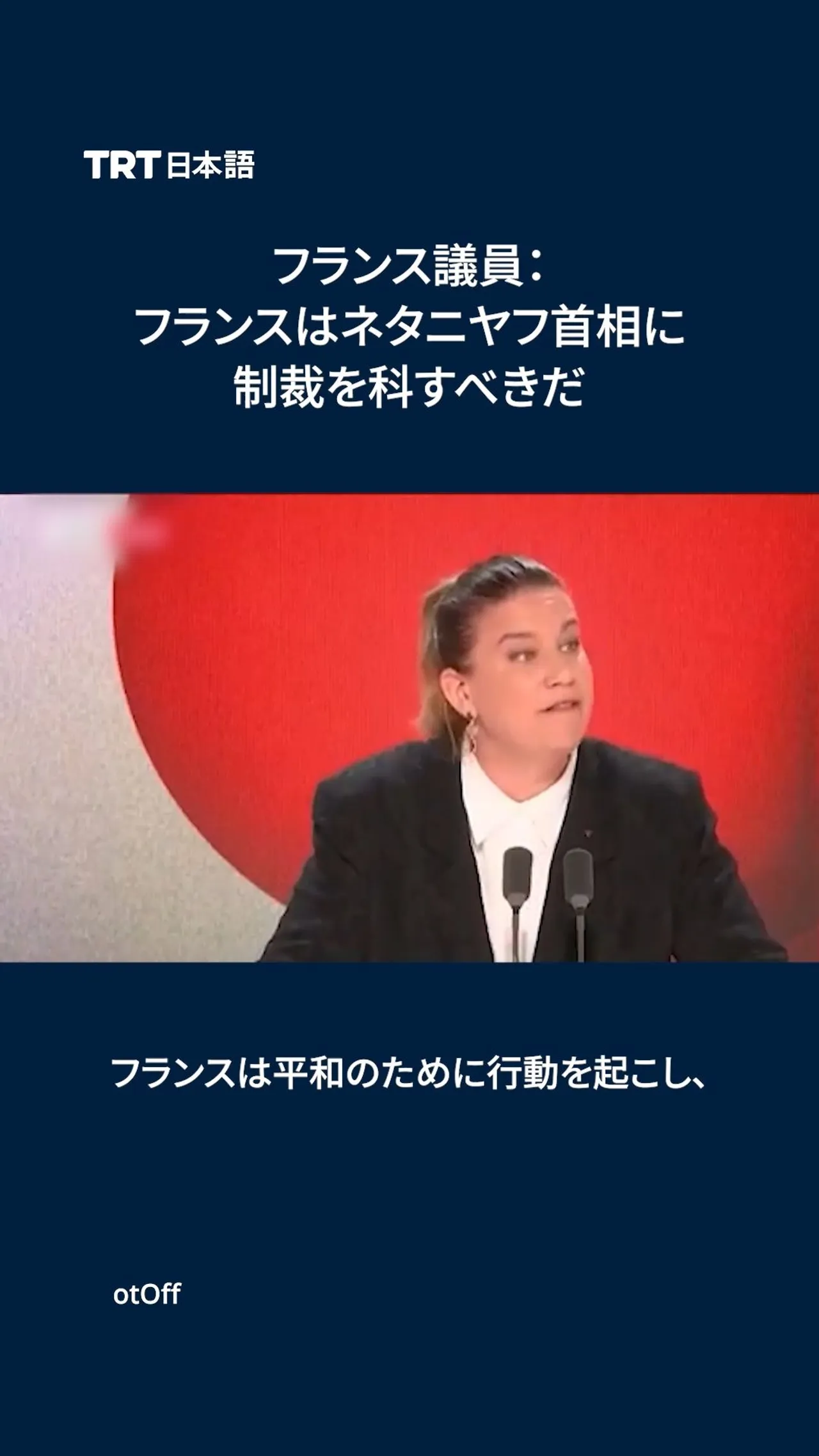 フランスの国会議員、平和のための行動とネタニヤフへの制裁を要求