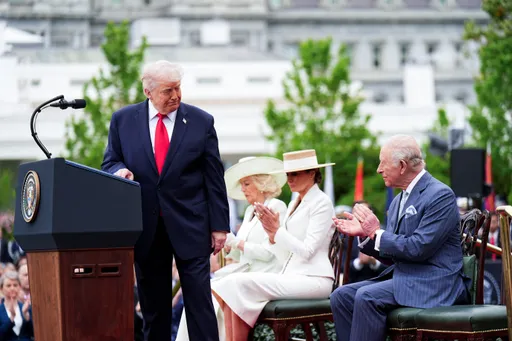 Trump jokes about 'beautiful British day' at White House, says mother had 'crush on a young Charles'