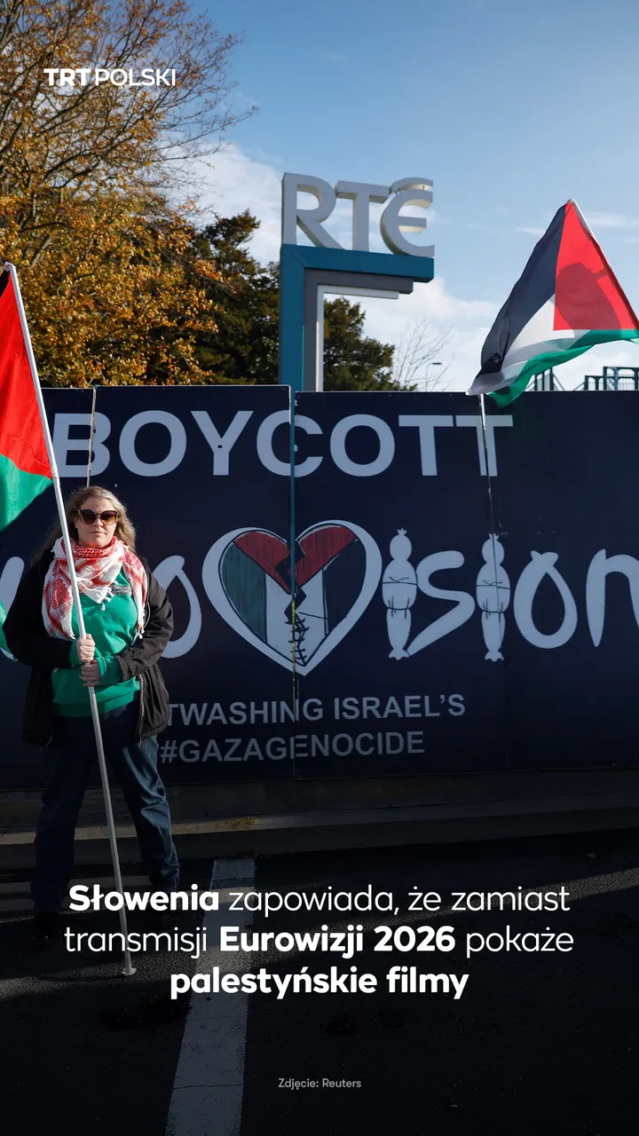 Słowenia zapowiada, że zamiast transmisji Eurowizji 2026 pokaże palestyńskie filmy