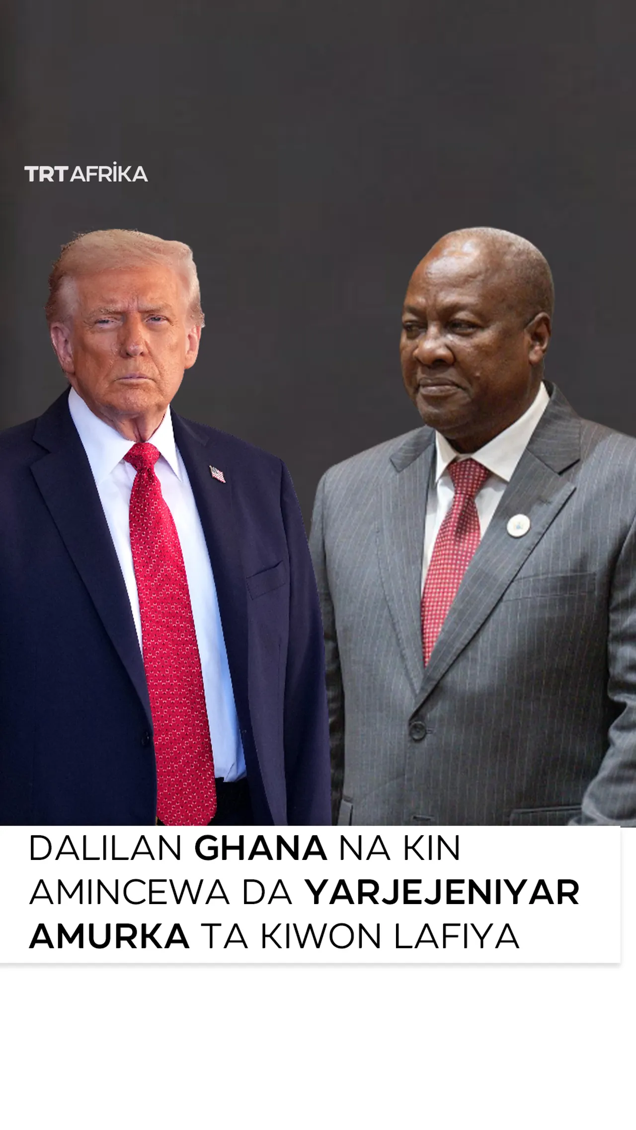 Dalilan Ghana na kin amincewa da yarjejeniyar Amurka ta kiwon lafiya