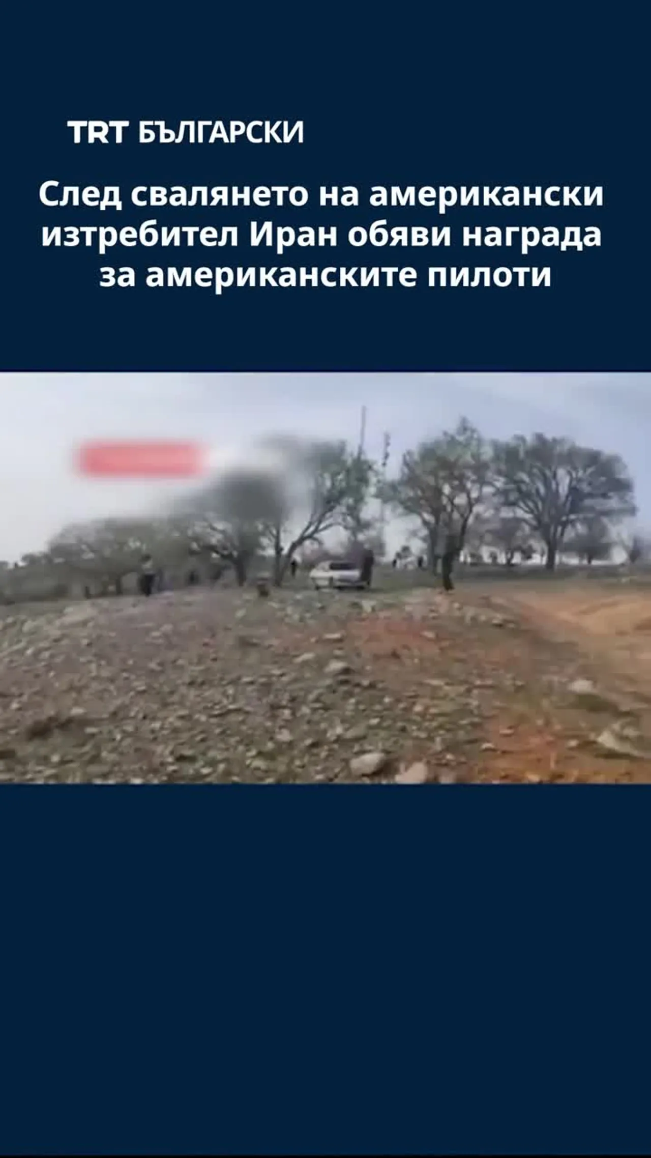 След свалянето на американски изтребител Иран обяви награда за американските пилоти