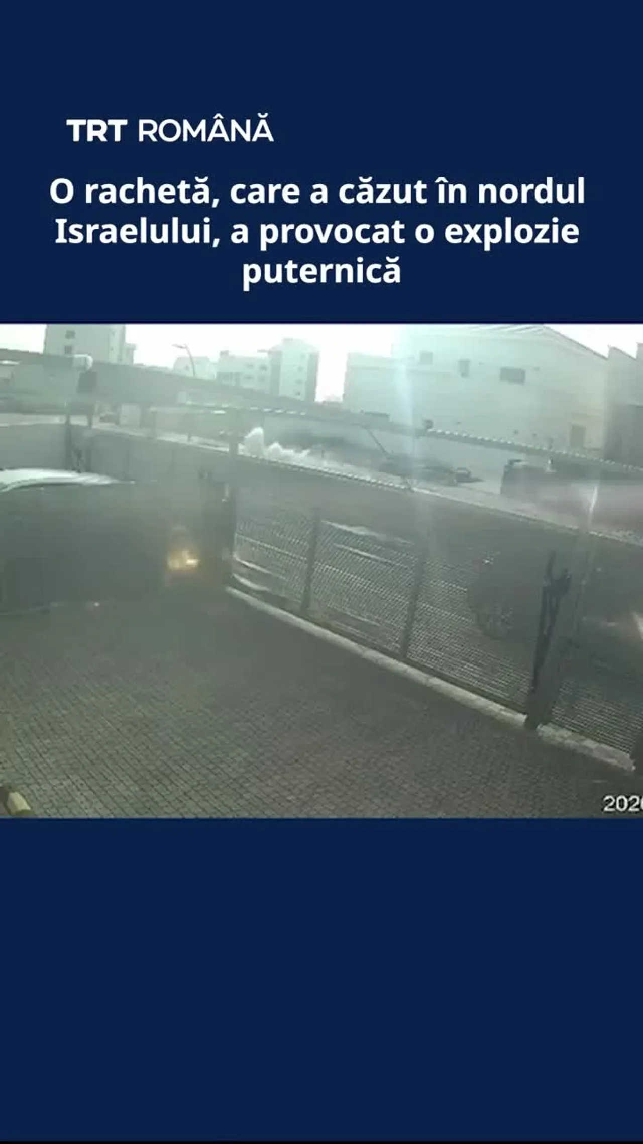 O rachetă care a căzut în nordul Israelului a provocat o explozie puternică