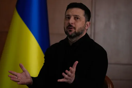 Zelenskyy claims Ukraine shot down Iranian drones in Mideast, urges renewed sanctions on Russian oil