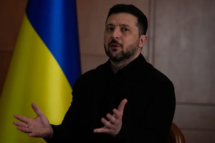 Zelenskyy claims Ukraine shot down Iranian drones in Mideast, urges renewed sanctions on Russian oil