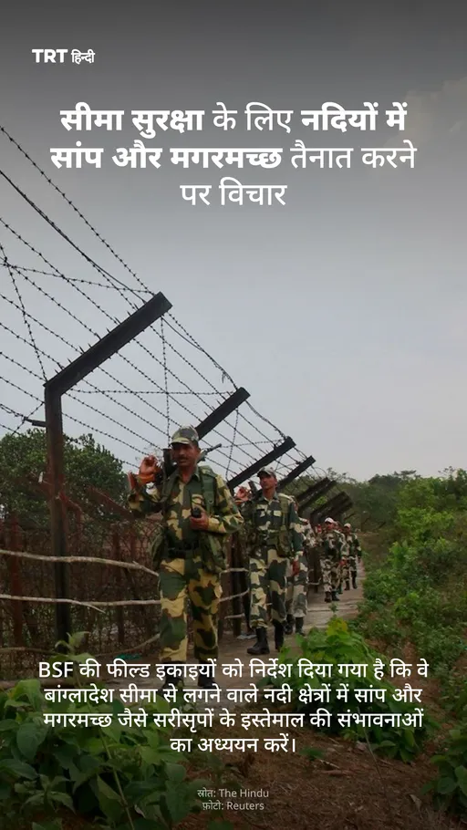 सीमा सुरक्षा के लिए नदियों में सांप और मगरमच्छ तैनात करने पर विचार