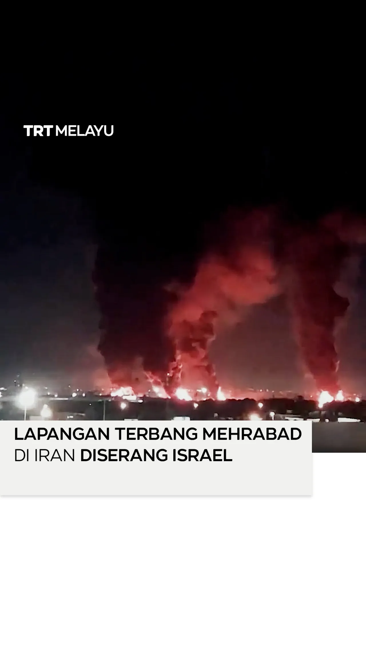 Lapangan Terbang Mehrabad di Iran diserang Israel