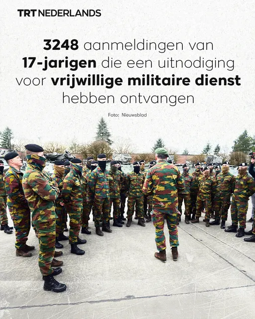 3248 aanmeldingen van 17-jarigen die uitnodiging voor vrijwillige militaire dienst hebben ontvangen