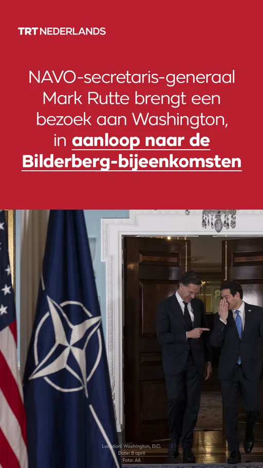 NAVO secretaris-generaal Rutte brengt bezoek aan Washington, in aanloop naar Bilderberg-gesprekken