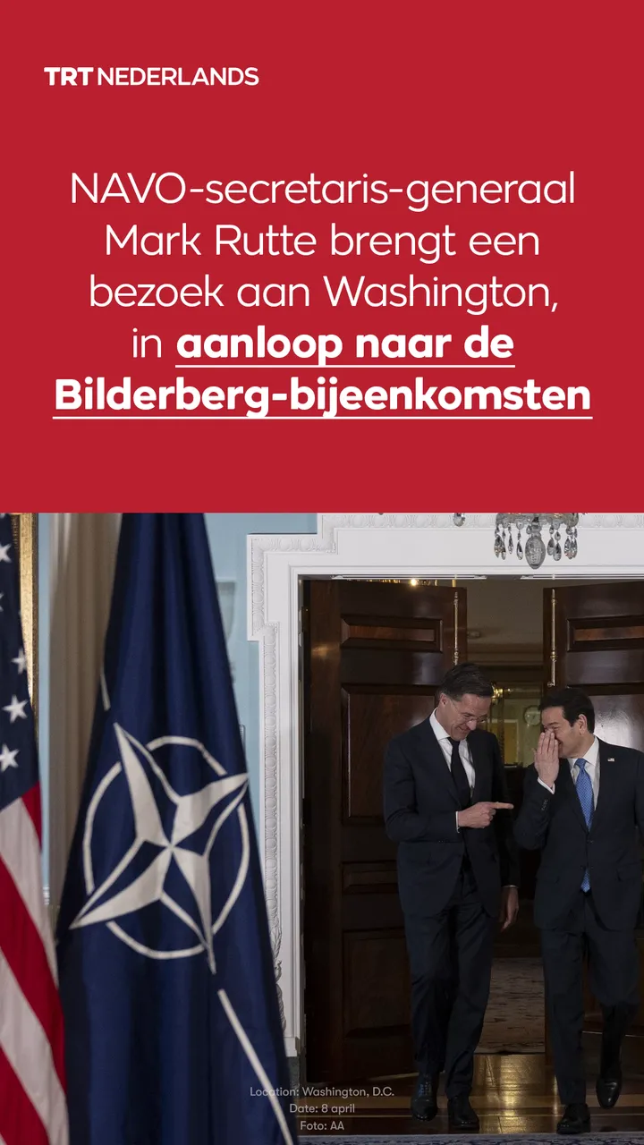 NAVO secretaris-generaal Rutte brengt bezoek aan Washington, in aanloop naar Bilderberg-gesprekken