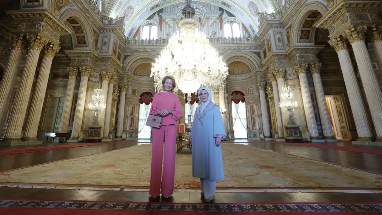 Turkish First Lady Emine Erdogan hosts Belgium’s Queen Mathilde in Istanbul