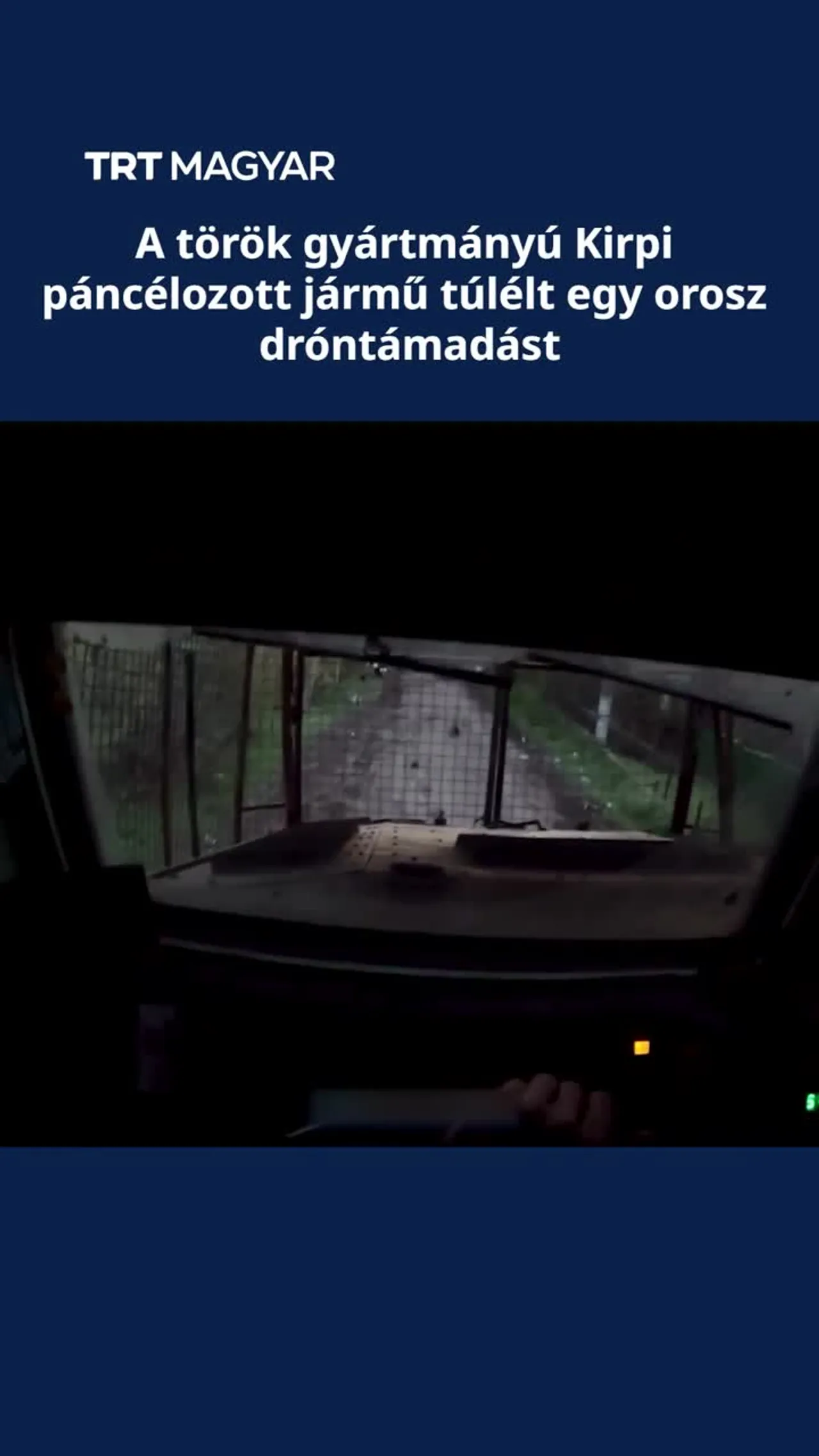 A török gyártmányú páncélozott jármű, a Kirpi túlélt egy orosz dróntámadást