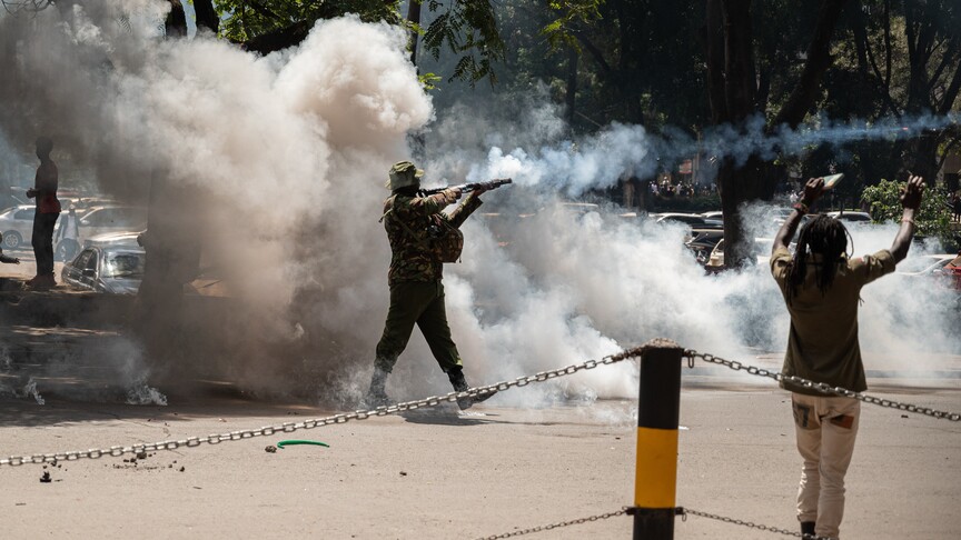 'Yansanda sun tarwatsa masu zanga-zangar adawa da Faransa a taron Afirka-Faransa a Kenya