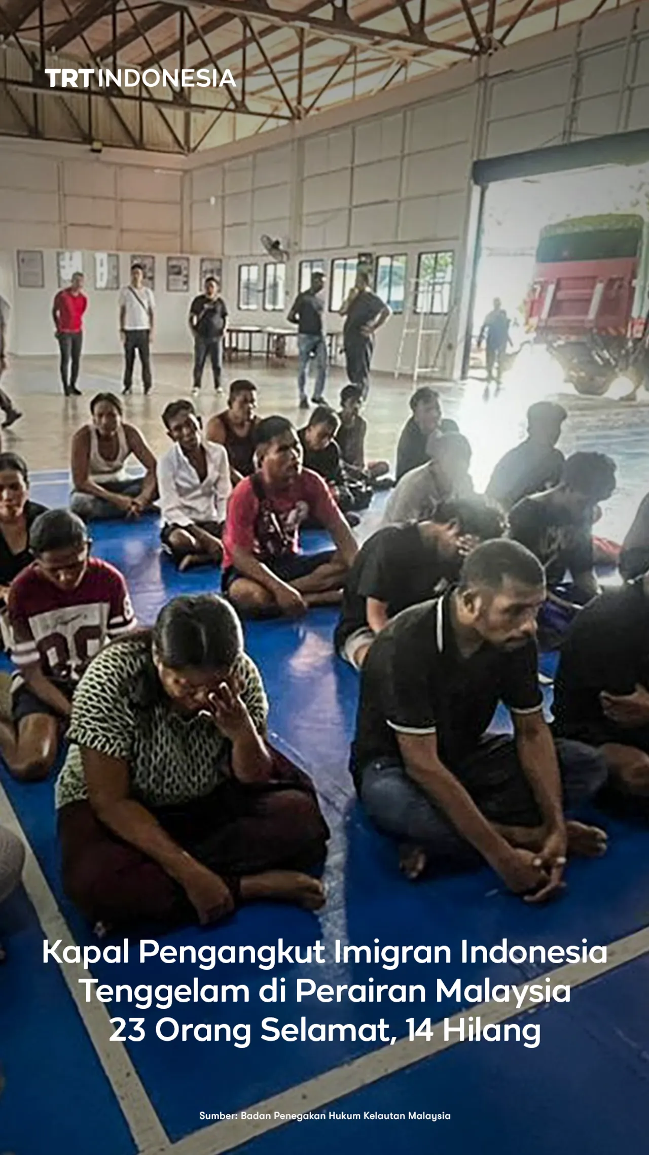 14 WNI hilang usai kapal migran tenggelam di Perairan Malaysia