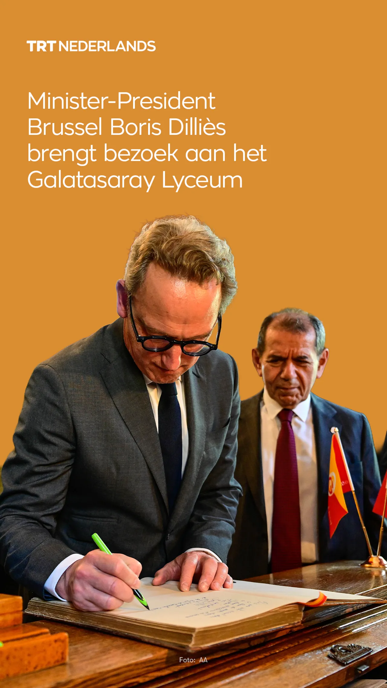 Minister-President Boris Dilliès brengt bezoek aan het historische Galatasaray Lyceum in Istanbul