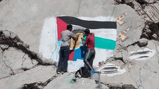 Artistët palestinezë në Gaza krijuan mural në mbështetje të futbollistit Lamine Yamal
