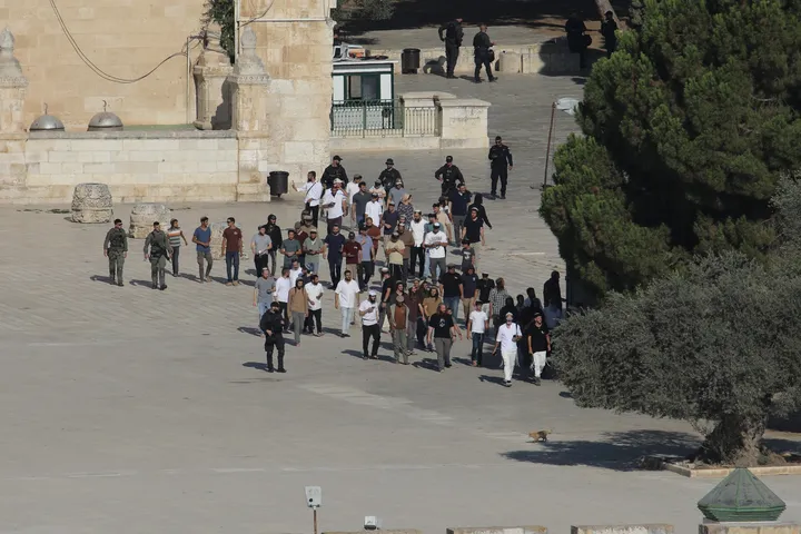 Dozens of illegal Israeli settlers storm Al-Aqsa Mosque under police protection