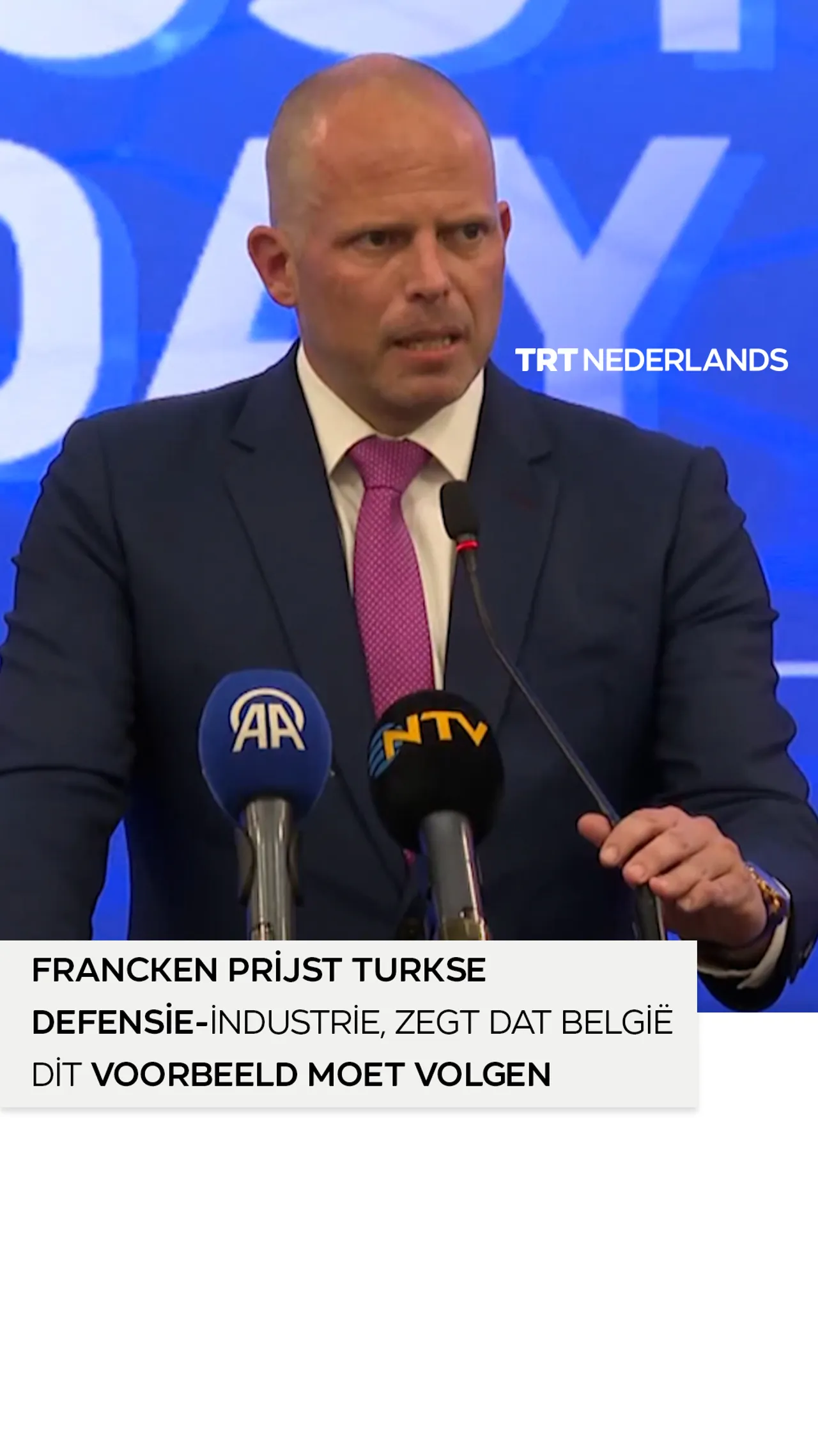 Belgische minister prijst Turkse defensie-industrie en zegt dat België dit voorbeeld moet volgen