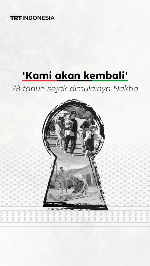 Warga Palestina peringati 78 tahun Nakba dengan membawa kunci sebagai simbol harapan