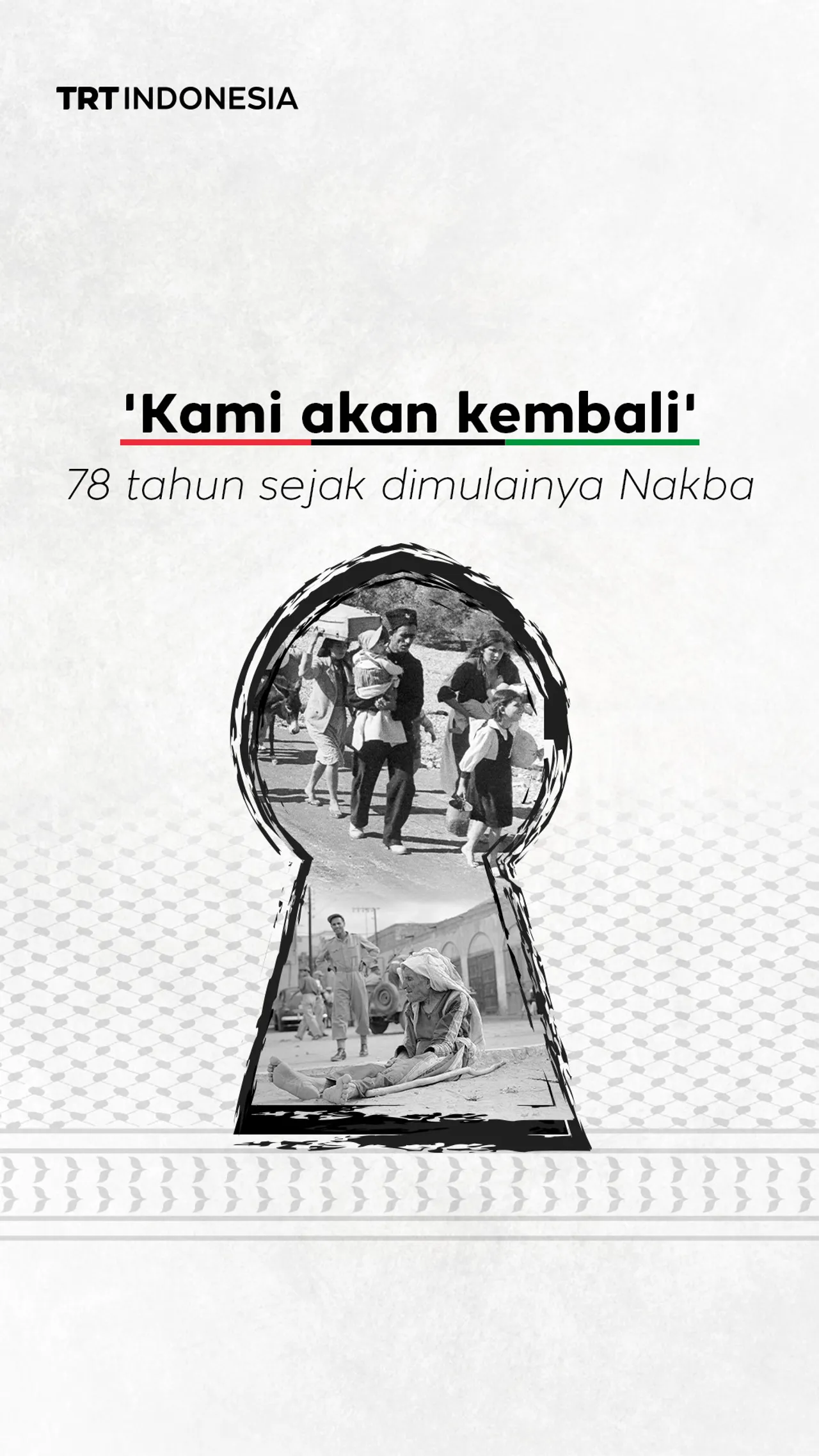 Warga Palestina peringati 78 tahun Nakba dengan membawa kunci sebagai simbol harapan