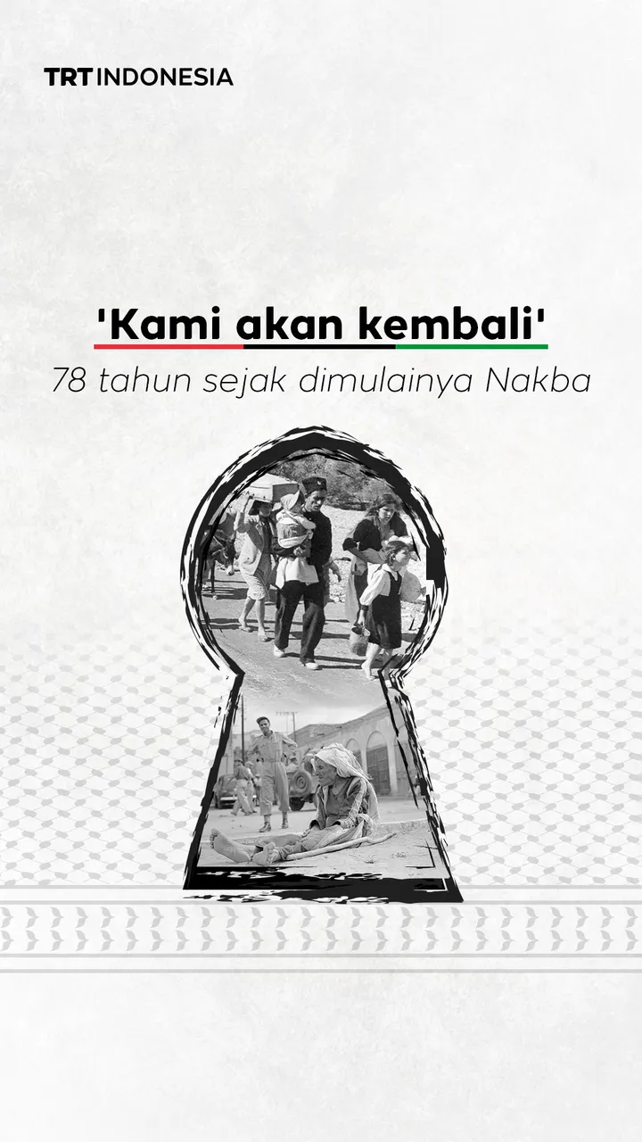 Warga Palestina peringati 78 tahun Nakba dengan membawa kunci sebagai simbol harapan