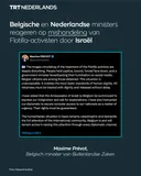 Belgische en Nederlandse ministers reageren op mishandeling van Flotilla-activisten door Israël