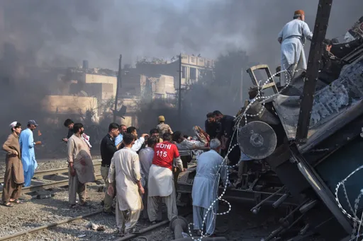 Suicide bomber targets Pakistani train, killing and wounding over 100