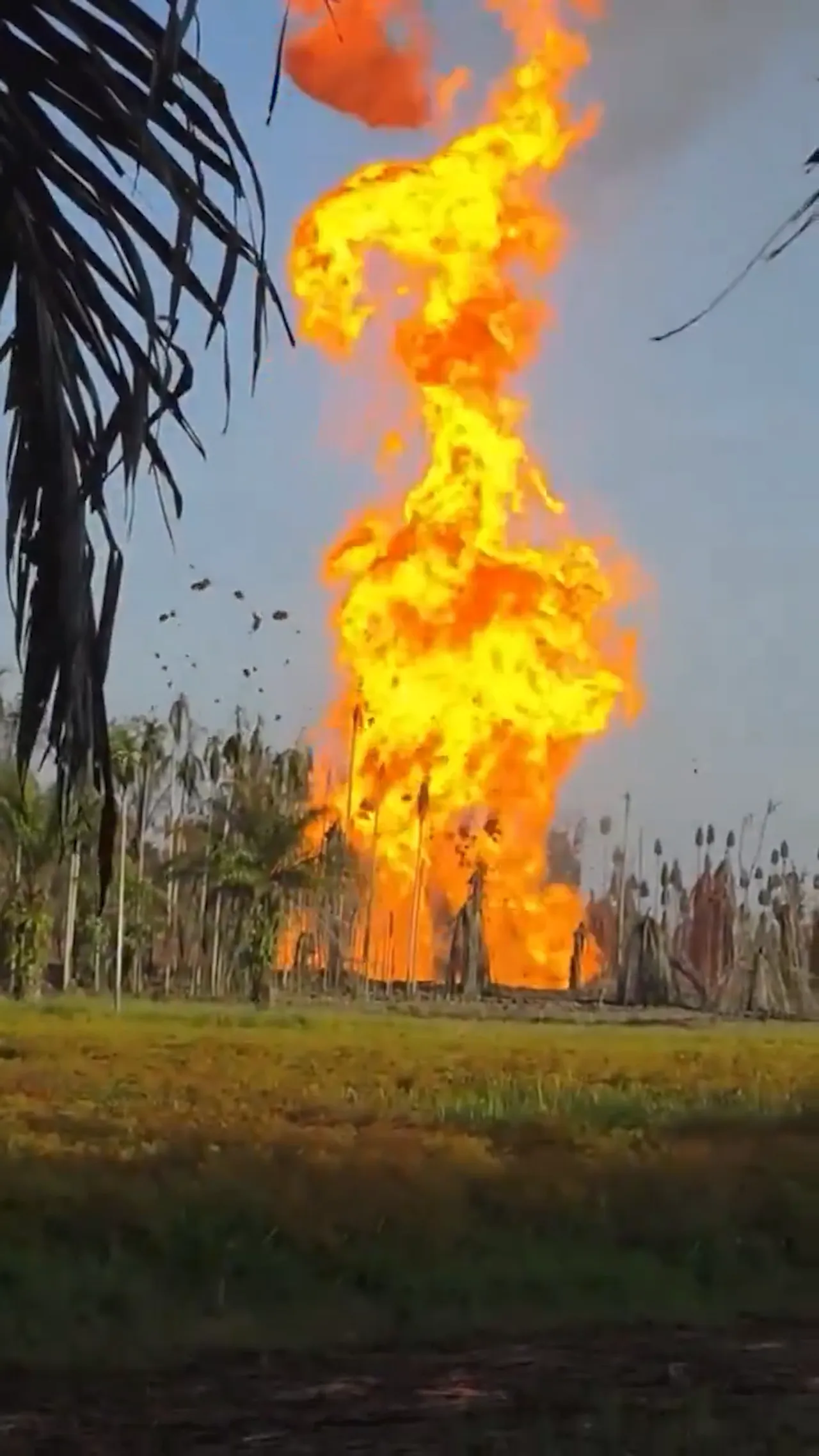 Ledakan pipa gas di Aceh Utara picu semburan api dan gas tinggi 75 meter