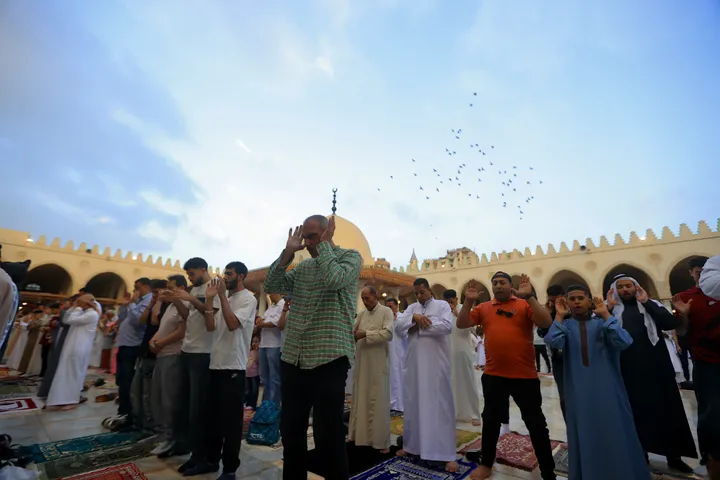 In pictures: Muslims around the world gather to pray for Eid al-Adha