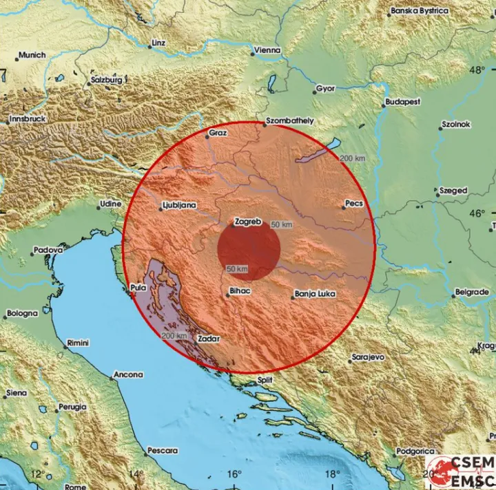 Hrvatska: Zemljotres jačine 4,1 pogodio područje Siska, osjetio se i u Zagrebu
