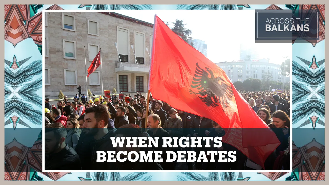 Albanian students fight for their native language