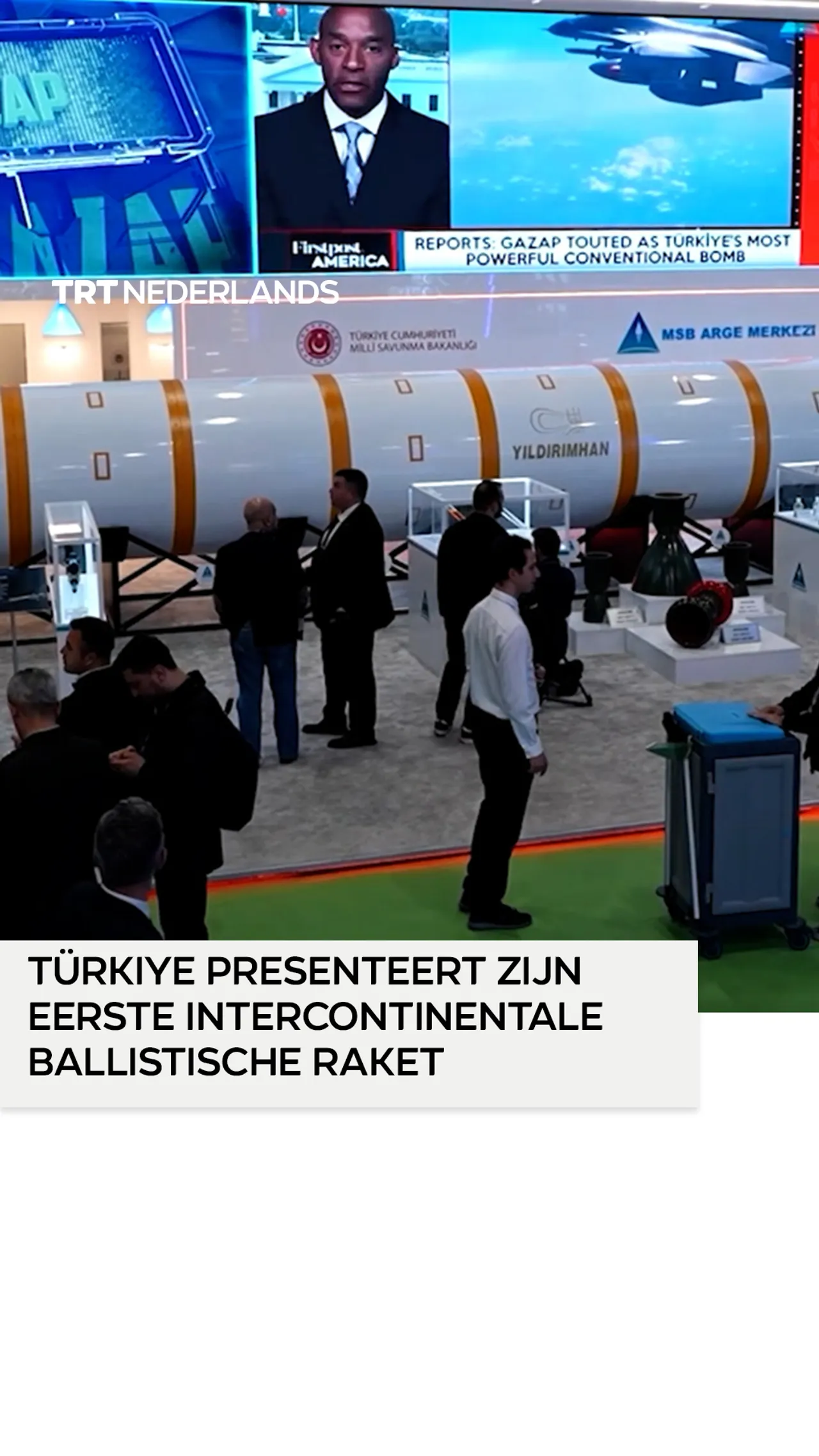 Türkiye presenteert zijn eerste intercontinentale ballistische raket, de Yildirimhan