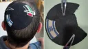 Полиция разрезала кипу с палестинским флагом