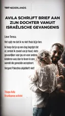 Avila schrijft brief aan zijn dochter vanuit Israëlische gevangenis