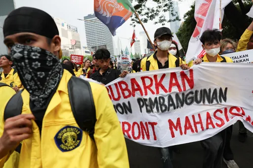 Mahasiswa UI bawa lima tuntutan dalam aksi di Bundaran HI