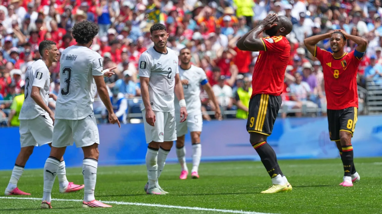 Egypt play to 1-1 draw against Belgium in their Group G World Cup opener