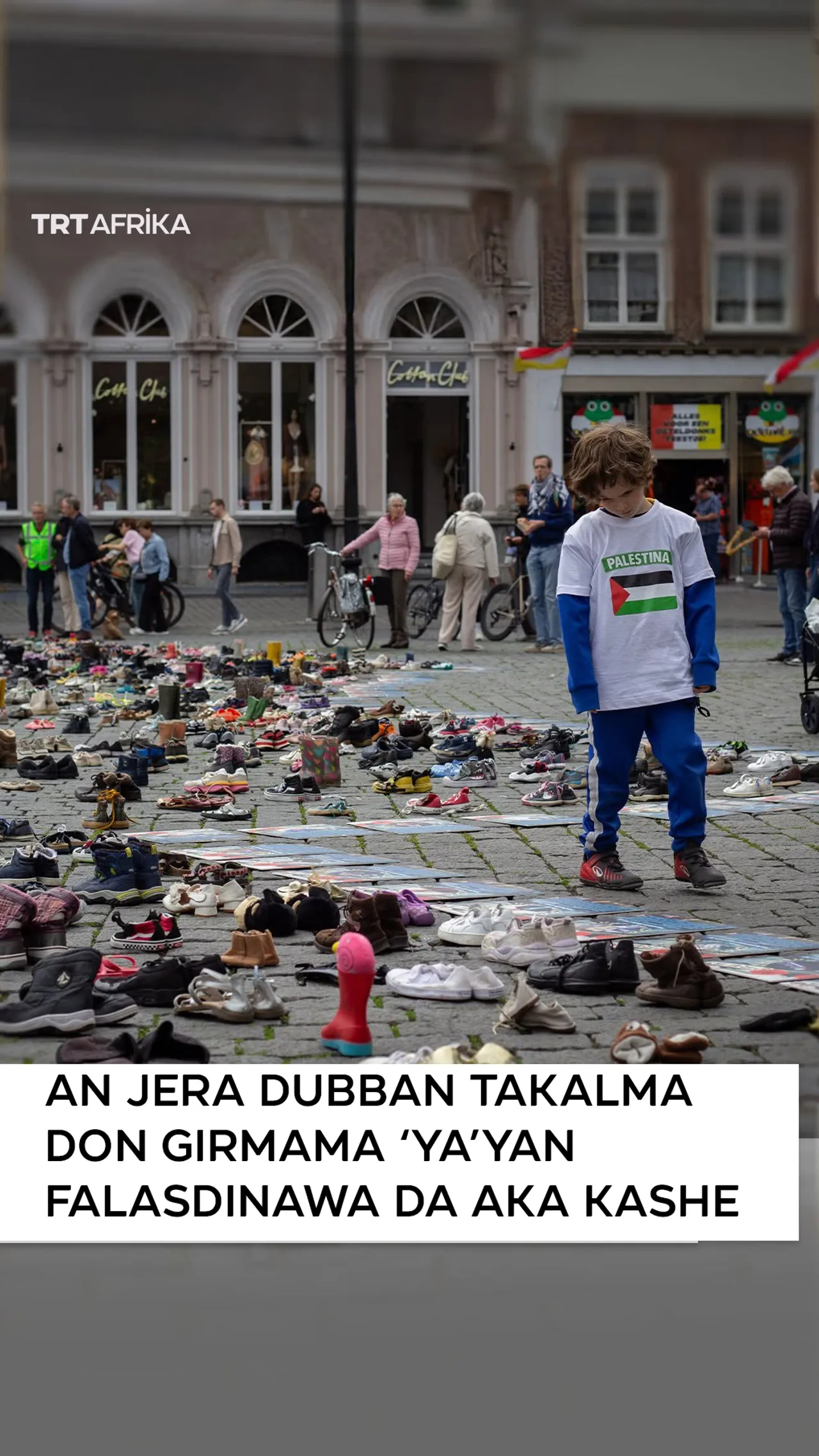 An jera dubban takalma a don girmama 'ya'yan Falasdinawa da aka kashe