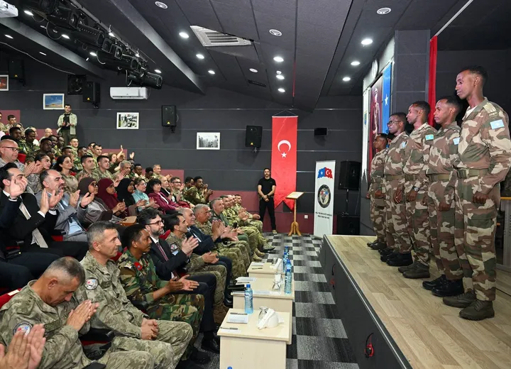 Turkish language festival held at Somali military school in Mogadishu