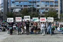 Global Sumud Flotilla activists stage Brussels protest over EU-Israel ties