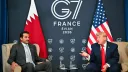 تأکید امیر قطر بر پیامدهای مثبت توافق ایران و آمریکا در حاشیه اجلاس گروه هفت