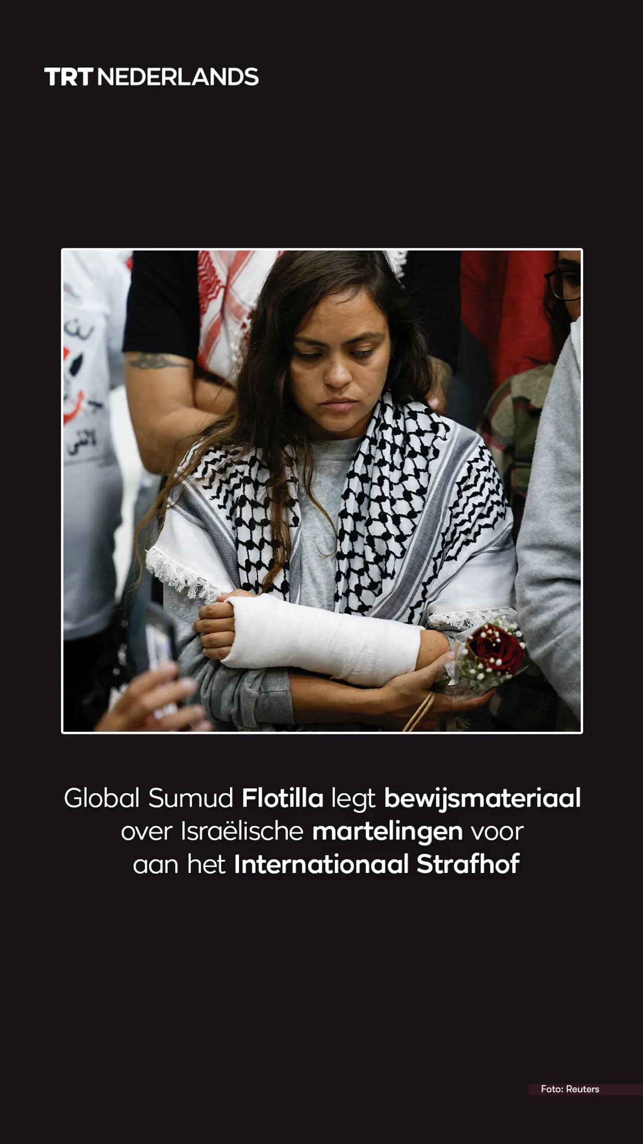 Global Sumud Flotilla legt bewijsmateriaal over Israëlische martelingen voor aan het Internationaal Strafhof