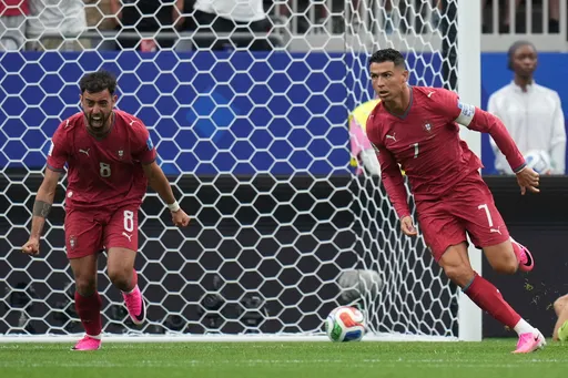 Cristiano Ronaldo becomes first man to score in six World Cups as Portugal beat Uzbekistan 5-0