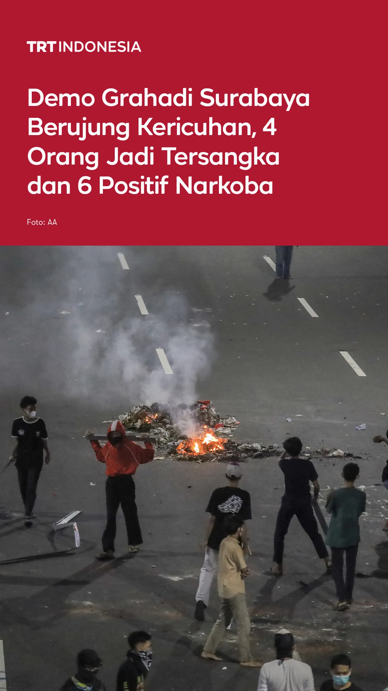 Aksi unjuk rasa di Gedung Grahadi Surabaya pada Jumat, 26 Juni 2026 berakhir ricuh