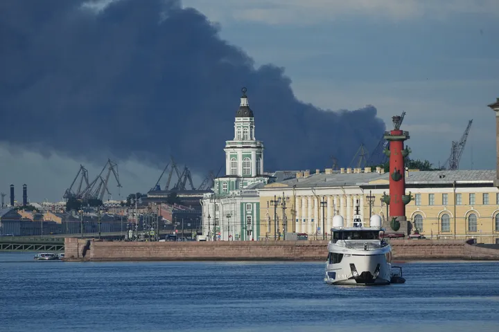 Ukraine hits St Petersburg oil terminal ahead of Russia's flagship economic forum